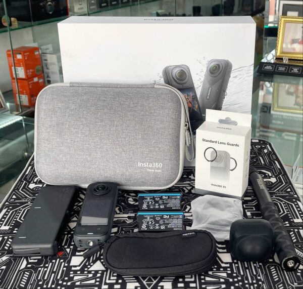 Insta360 X5 Essentials Kit with Remaining Manufacturer Warranty + Lens Guards + 64GB Card