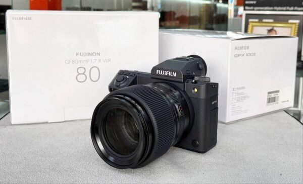 Fujifilm GFX 100 II 102MP medium format camera with GF 80mm f/1.7 lens – excellent condition