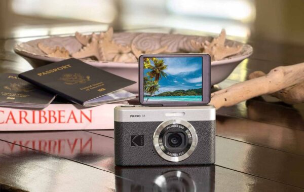 Kodak Pixpro C1 Ultra-Compact Camera with Keychain + Accessory Kit