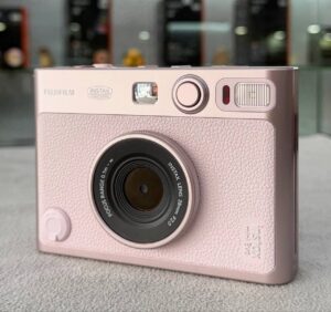 Fujifilm Instax Mini Evo – Pink with Film + Accessory Bundle
