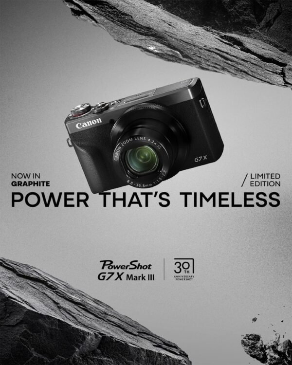 Canon PowerShot G7 X Mark III 30th Anniversary Limited Edition, 20.1MP Vlogging Compact with 24-100mm f/1.8-2.8 Lens + 128GB Card + Accessories