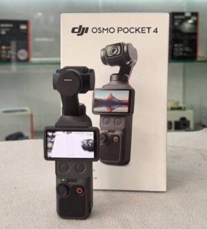 DJI Osmo Pocket 4 with Ulanzi magnetic mount, silicone case, and 128GB memory card – like new condition