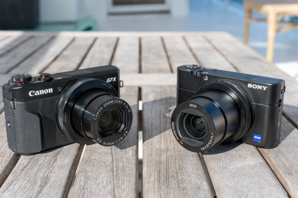 Sony RX100 VII vs Canon G7X Mark III back view at Camerion Cameras