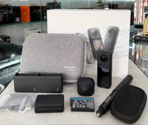 Insta360 X5 8K 360 camera with essential bundle and 64GB memory card – excellent condition